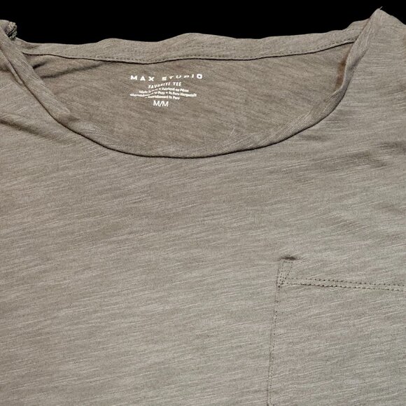 Max Studio Favorite Tee Gray Short Sleeve Top – Size Medium - Picture 2 of 5